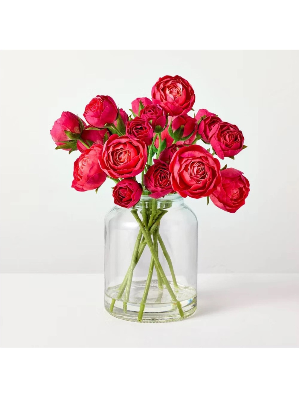 Large Pink Ranunculus Artificial Arrangement - Hearth & Hand Magnolia Flower